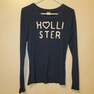 Blue Hollister Logo Long Sleeve